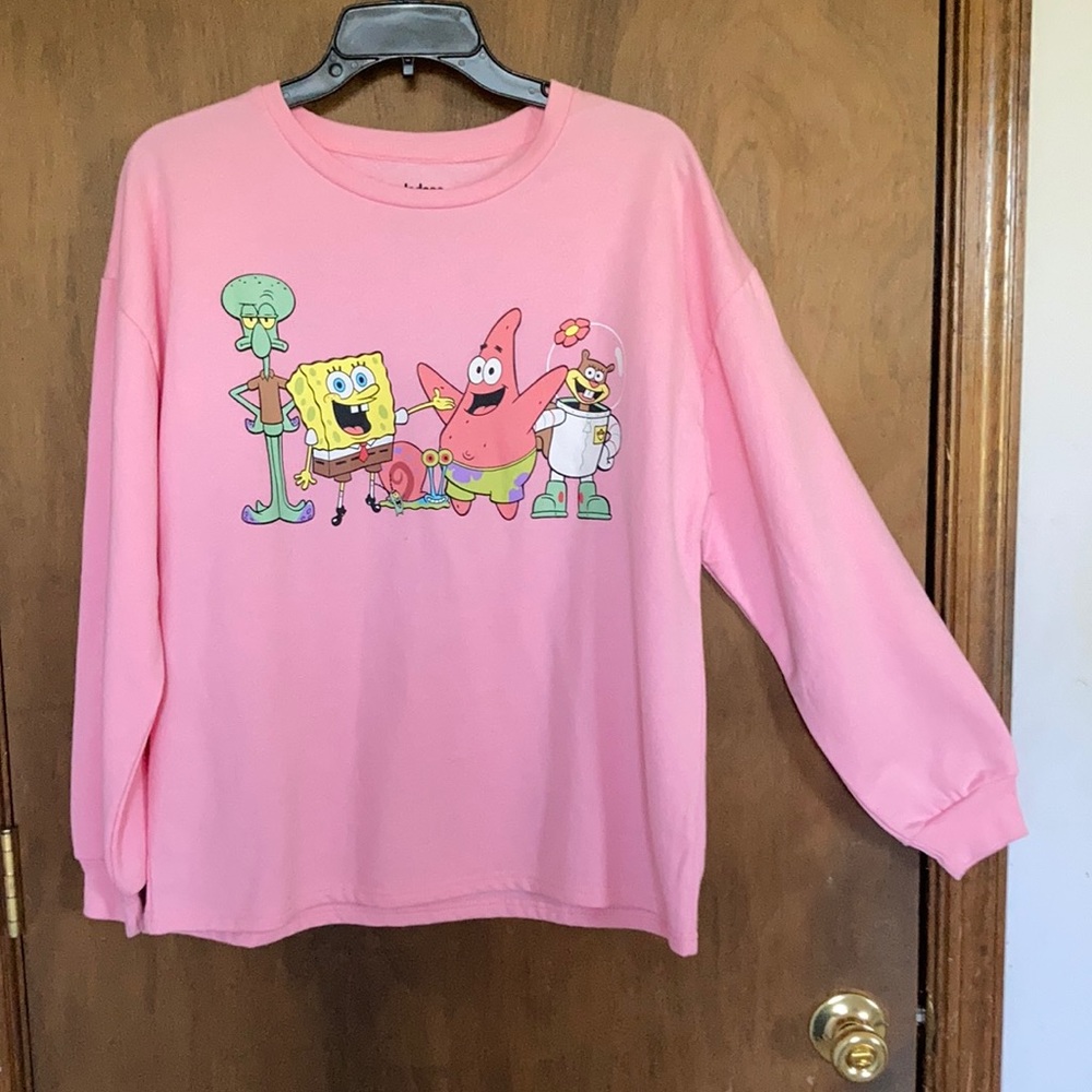 Nickelodeon Spongebob and friends pull over sweatshirt pink XL jrs - Picture 12 of 16
